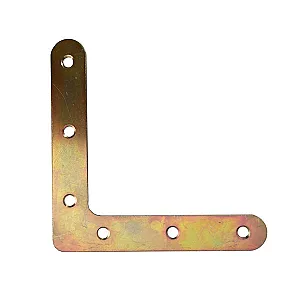 Ablakszegletvas 100 x 100 x 17/1,2 mm sárga horgany