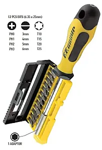 Bit-es csavarhúzó szett 12 db bit