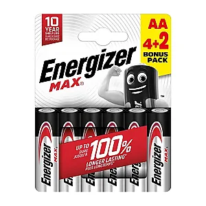 Energizer max alkáli ceruza elem AA B4+2