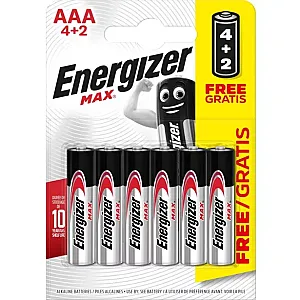 Energizer max alkáli mikro elem AAA B4+2