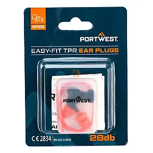 Portwest könnyen illeszkedő zsinóros TPR füldugó
